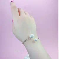 بنگل مروارید به همراه انگشتر سایز ۱۷