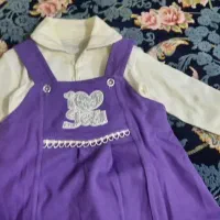 لباس پیش بندی دو تیکه بچه گانه سایز۲