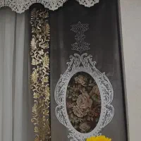والون پرده مخمل نسکافه ای