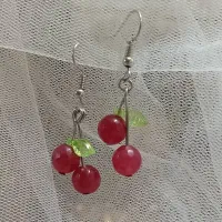 گوشواره گیلاس با سنگ طبیعی