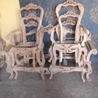 دو دستک مبل دسته چوبی اماده تحویل