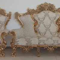 مبل سلطنتی کلاف بزرگ ۹نفره همراه با جلو مبلی