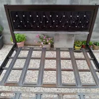 تخت خواب دونفره چوب و فلزی ۲×۱۴۰|تخت و سرویس خواب|رودسر, |دیوار