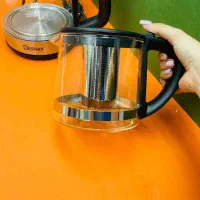 قوری پیرکس استوانه ای « کتری استیل » چای ساز