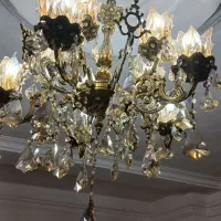 لوستربرنجی ۵شاخه با لامپ ال ایدی