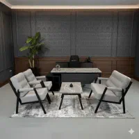 میز مدیریت اداری صندلی نیم ست