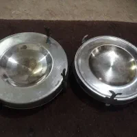 دو عدد منقل استیل کوچک قدیمی