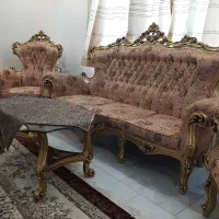 ست کامل مبل استیل ۷ نفره و نهار خوردی ۸ نفره کامل