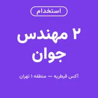 استخدام ۲ مهندس جوان ، درآمد ماهانه ۷۰۰ م