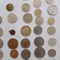 50 عدد سکه خارجی بی تکرار از بیش از بیست کشور جهان