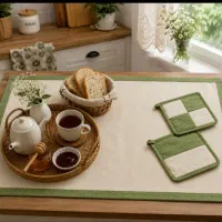 دوخت انواع دستگیره وسفره صبحانه