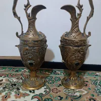 پارچ و جام برنجی عتیقه