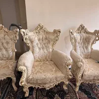 مبل استیل و میز ناهار خوری و پارتیشن