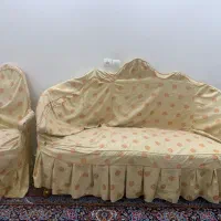 مبل سلطنتی طلایی ۷نفره به همراه ۶ عدد صندلی تکی