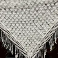 روسری سه گوش قلاب بافی
