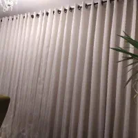 پرده پذیرایی حریر به همراه زیرپرده و چوب پرده