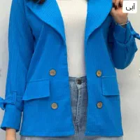 مانتو آستین بند دکمه چوبی