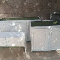کابینت فلزی همراه با سینک ،سنگ، آبچکان