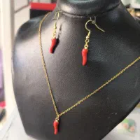 گردن بند و گوشواره فلفل