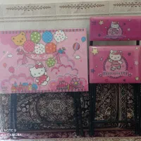 میز تحریر تاشو و صندلی چرمی با پایه فلزی