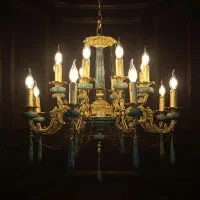 لوستر طرح ونیز سنگی اصل شب نما