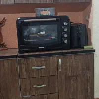 کابینت فلزی درب چوبی