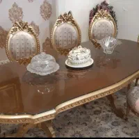 مبلمان استیل به همراه بوفه و میز نهارخوری