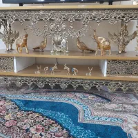 میز تلویزیون برنزی صفحه طلایی در حد