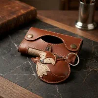 کیف پول آویز چرم