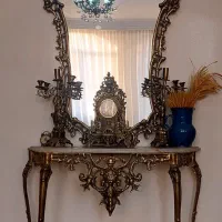آیینه وشمعدان برنزی جنس خوب