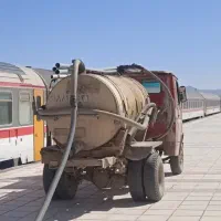 تخلیه چاه درفامنین ماماهان وروستاهای اطراف درلحظه