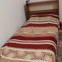 تخت یکنفره از جنس چوب جنگل