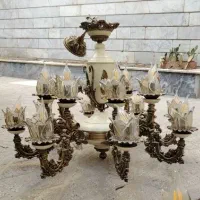 دو عدد لوستر هشت شاخه برنجی
