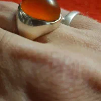 رکاب فیلی عقیق تراش کهنه کلکسیونی