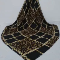 روسری نخی مشکی پلنگی