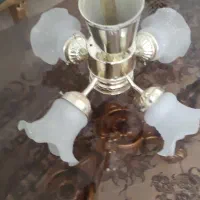 لوستر پنج شعله طلایی پنکه سقفی سالم سالم