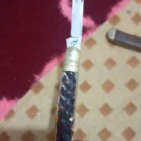 چاقوقدیمی باقرکافی وجوادتوکلی دسته شاخ