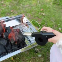 فن دستی و بادبزن طرح تفنگی مسافرتی باربیکیو و منقل