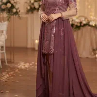 پیراهن مجلسی کار شده