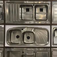 سینک سایز ۱۰۰ در ۵۰ استیل طرح پروانه ای D7008