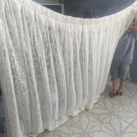 پرده تور سالمه تمیز عرضش 2/10قد هم 2متر