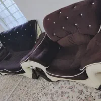 مبل نفره جنس مخمل و دور چرم