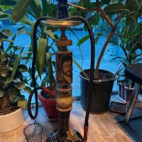 قلیون چوب گردو منبت کاری شده