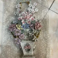 گل و گلدان چینی دیوارکوب نو