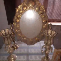 ایینه شمدان برنجی عتیقه