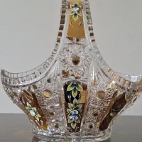 کریستال دسته دار طلاکوب