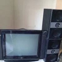 تلویزیون قدیمی سالم و باند اسپیکر  تلویزیون LG