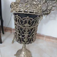 سطل اَشغالی با دستمال کاغذی برنز