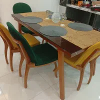 میز ناهارخوری شش نفره چوب راش