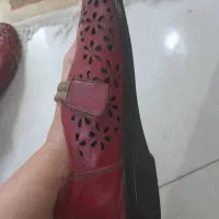 کفش چرم تابستونی حصیری